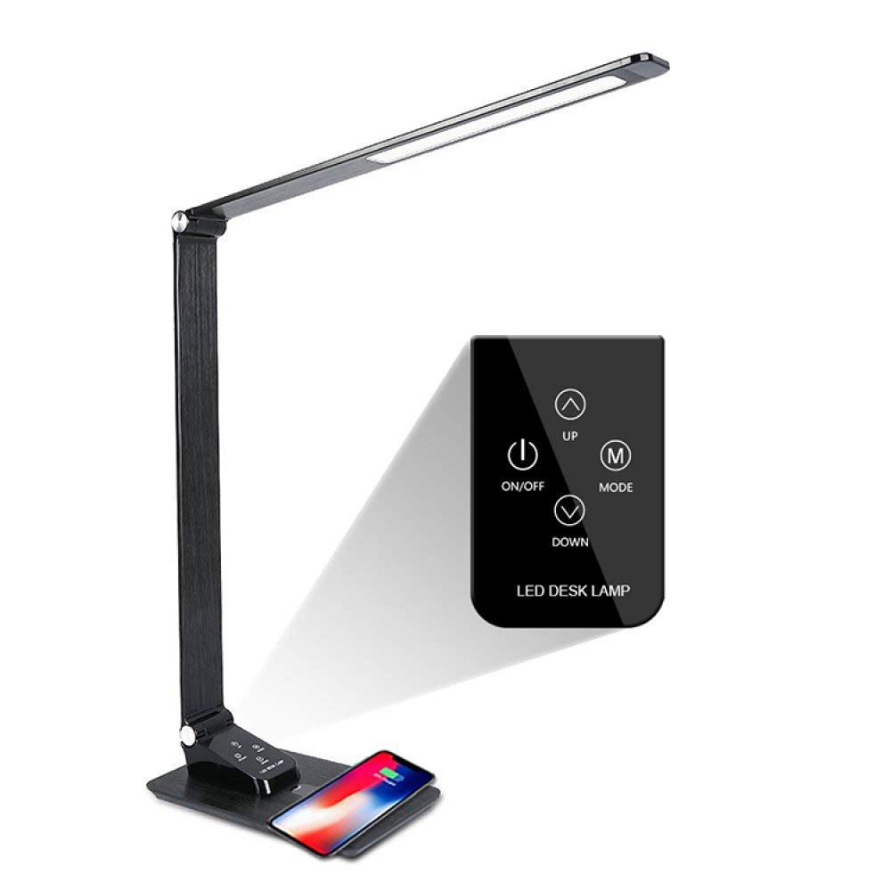 Q1 Wireless charging Table Lamp with color temperature adjustment 3000k-6000k, In Black
