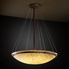 Justice Design Group CLD-9694-35-DBRZ-LED-6000 - 36" Round Pendant Bowl w/ Ring