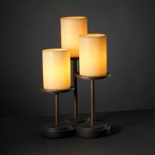 Justice Design Group CNDL-8797-10-AMBR-DBRZ - Dakota 3-Light Table Lamp