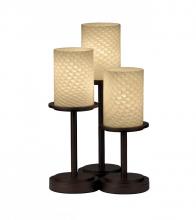Justice Design Group FSN-8797-10-WEVE-DBRZ - Dakota 3-Light Table Lamp