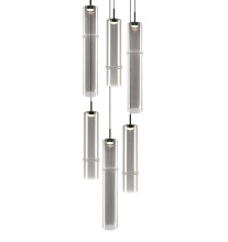 Matteo Lighting C30606MBSM - Bambu Matte Black Pendant