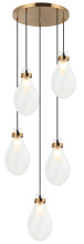 Matteo Lighting C31905AG - Seranna Aged Gold Brass Pendant
