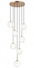 Matteo Lighting C60607AGCL - 1 LT "Delcia" Ø20.08" Aged Gold + CL Glass Multi-Pendant