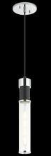 Matteo Lighting C61201MBCH - Tubo Matte Black + Chrome Pendant