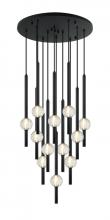 Matteo Lighting C68912MB - Windchimer Matte Black Pendant