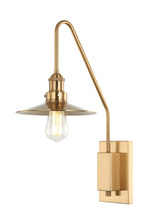 Matteo Lighting S01511AGAG - Bingrahm Aged Gold Brass Wall Sconce
