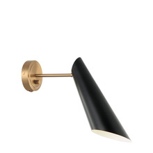Matteo Lighting S08011AGBK - Butera Aged Gold Brass + Black Wall Sconce