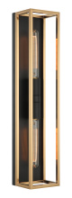 Matteo Lighting S15122BKAG - Shadowbox Black + Aged Gold Brass Wall Sconce