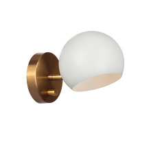 Matteo Lighting W31701MWAG - Orb Matte White Wall Sconce
