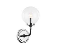 Matteo Lighting W58201CHCL - Particles Black and Chrome Wall Sconce
