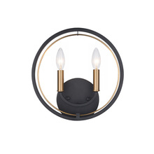 Matteo Lighting W78602BK - Odyssey Black Wall Sconce