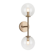 Matteo Lighting W81702AGCL - Novo Aged Gold Brass Wall Sconce