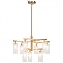 Matteo Lighting C60809AG - Kristof Aged Gold Brass Chandelier