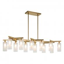 Matteo Lighting C60812AG - Kristof Aged Gold Brass Chandelier