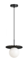 Matteo Lighting C83101BKOP - Modern Ruff Black Pendant