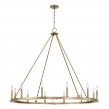 Capital Canada 4912AD - 12-Light Wagon Wheel Chandelier in Aged Brass