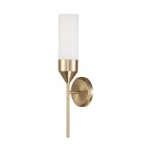 Capital Canada 652411MA - 1-Light Cylindrical Sconce in Matte Brass with Soft White Glass