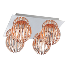 Eurofase 23207-011 - COSMO,4LT FLUSHMOUNT,CHR/AMBER
