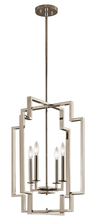 Kichler 43965PN - Downtown Deco Large 4 Light Foyer Pendant PN