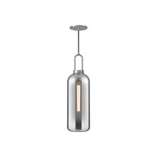 Alora Lighting PD401606BNSM - Soji 6-in Brushed Nickel/Smoked Solid Glass 1 Light Pendant