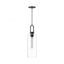 Alora Lighting PD401606MBCL - Soji 6-in Clear Glass/Matte Black 1 Light Pendant