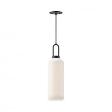 Alora Lighting PD401606MBOP - Soji 6-in Matte Black/Opal Matte Glass 1 Light Pendant