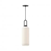 Alora Lighting PD401606MBOP - Soji 6-in Matte Black/Opal Matte Glass 1 Light Pendant