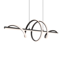 DALS BRPD40-CC-BK - 40in horizontal swirl pendant, 5CCT - Black
