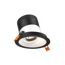 DALS RC04-CC-60-SLWH-TBK - 4in Modular Downlight, 5CCT, 60 degree Beam Angle, Slope Ceiling, White, Black Trim