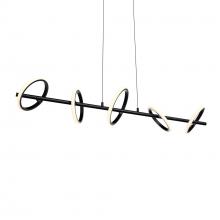 DALS RRPD5-CC-BK - Ring family, linear pendant 5 rings, 5CCT