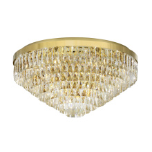 Eglo Canada 39459A - 16 LT Ceiling Light w/ Gold Finish & Clear Glass Crystal Elements
