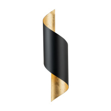 Eglo Canada 39654A - 1 LT Spiral Wall Light with a Black & Gold Leaf Finish