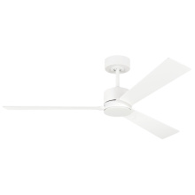 Visual Comfort & Co. Fan Collection 3RZR52RZW - Rozzen 52" Indoor/Outdoor Matte White Ceiling Fan with Handheld Remote Control and Reversible Mo